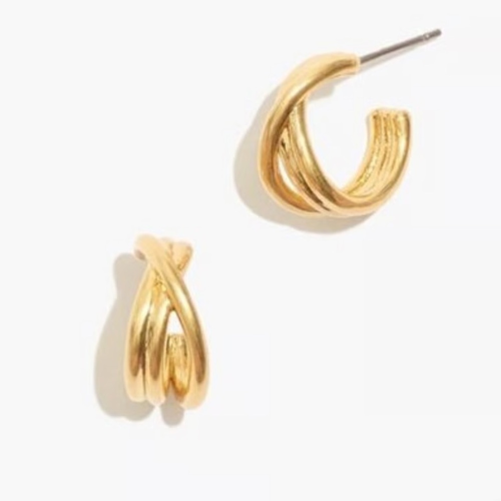 Madewell crossover huggie earrings